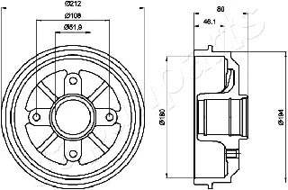 Brake Drum (TA-0608)
