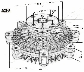Clutch, radiator fan