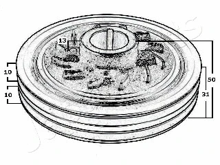 Belt Pulley, crankshaft