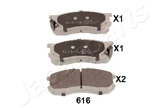 Brake Pad Set, disc brake (PA-616AF)