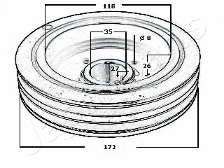 Belt Pulley, crankshaft
