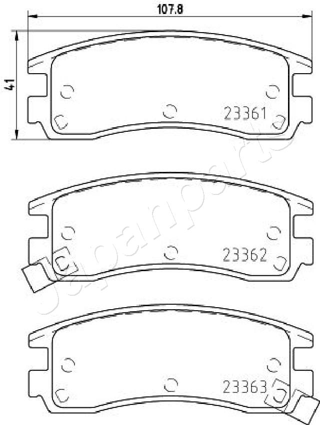 Brake Pad Set, disc brake (PA-W20AF)