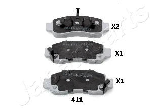 Brake Pad Set, disc brake (PA-411AF)