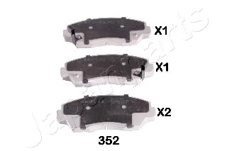 Brake Pad Set, disc brake (PA-352AF)