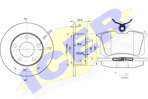 Brake Kit, disc brake (30697-4060)