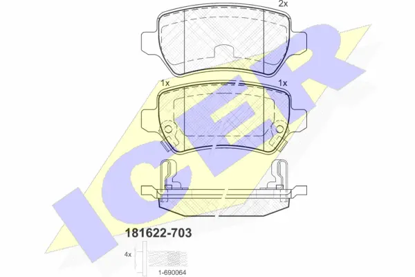 Brake Pad Set, disc brake (181622-703)