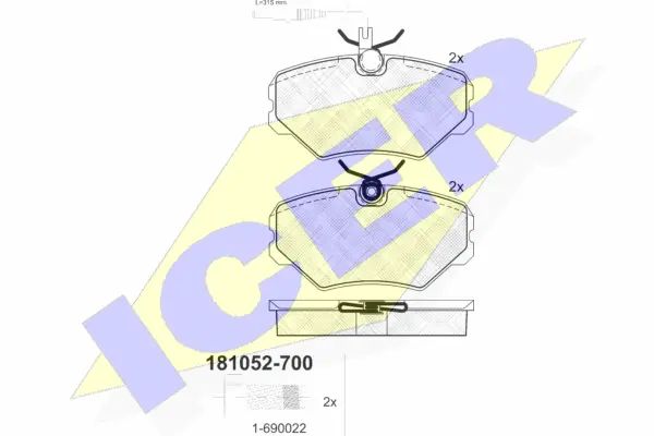 Brake Pad Set, disc brake (181052-700)