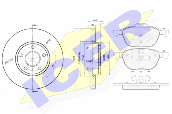 Brake Kit, disc brake (31617-3963)