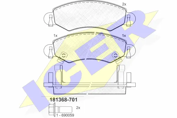 Brake Pad Set, disc brake (181368-701)