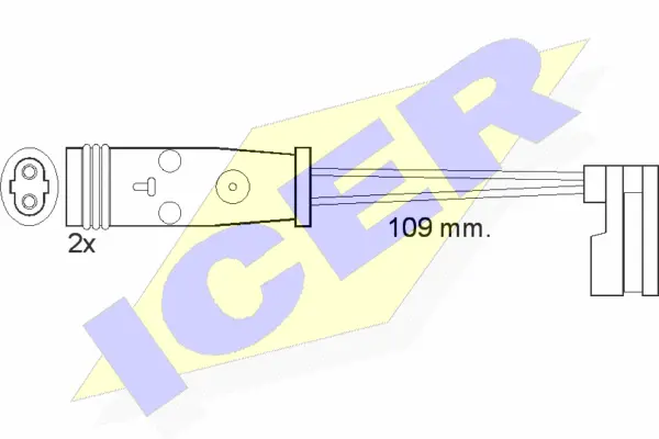 Warning Contact, brake pad wear (610483 E C)