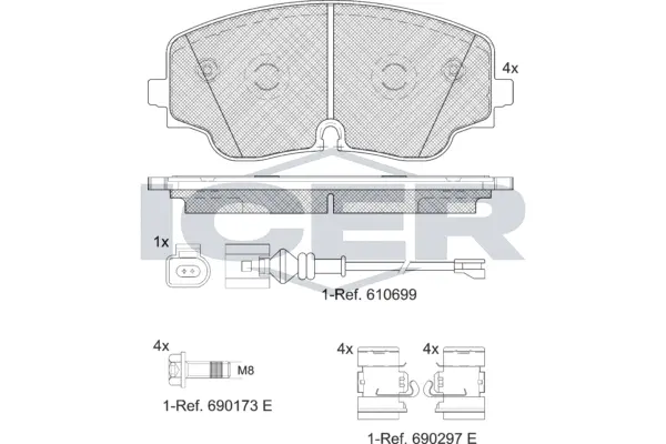 Brake Pad Set, disc brake (182423)