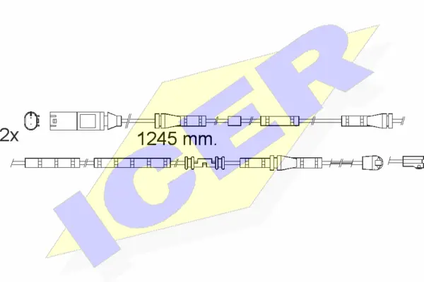 Warning Contact, brake pad wear (610559 E C)