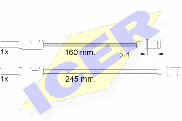 Warning Contact, brake pad wear (610265 E C)