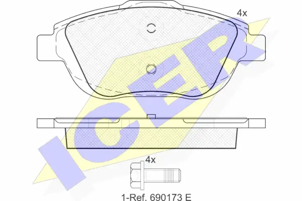 Brake Pad Set, disc brake (181925)