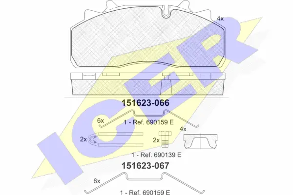 Brake Pad Set, disc brake (151623-066)