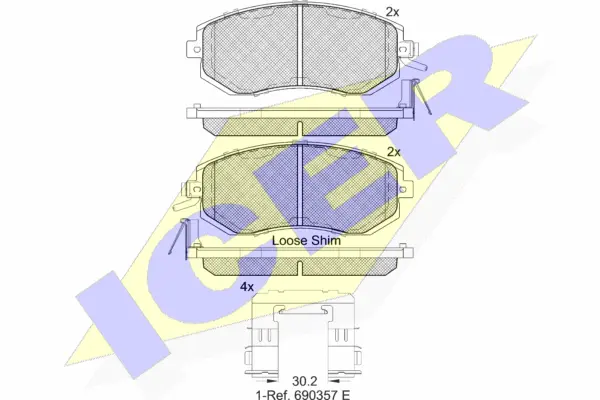 Brake Pad Set, disc brake (182199)