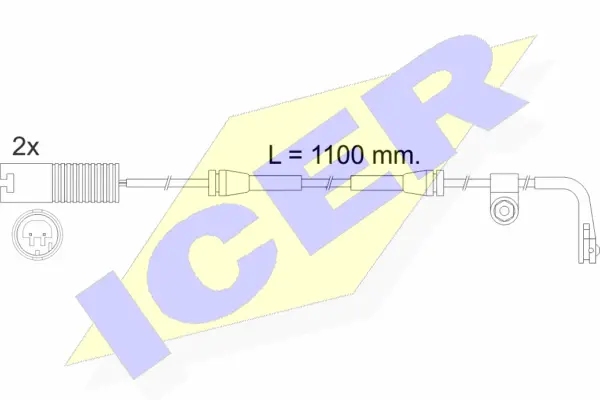 Warning Contact, brake pad wear (610457 E C)