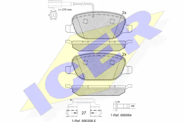 Brake Pad Set, disc brake (181996-203)