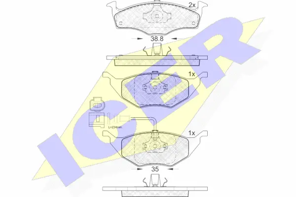 Brake Pad Set, disc brake (181594)
