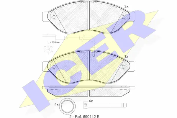 Brake Pad Set, disc brake (141803)