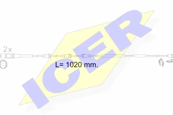 Warning Contact, brake pad wear (610623 E C)