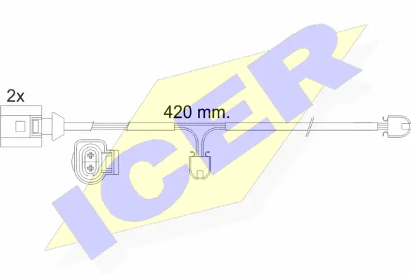 Warning Contact, brake pad wear (610476 E C)