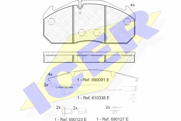 Brake Pad Set, disc brake (151040-127)