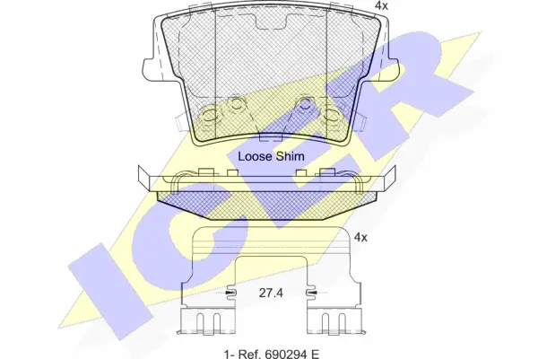 Brake Pad Set, disc brake (182069)