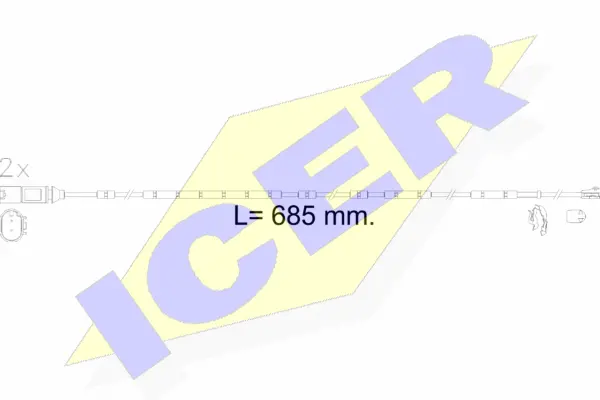 Warning Contact, brake pad wear (610618 E C)