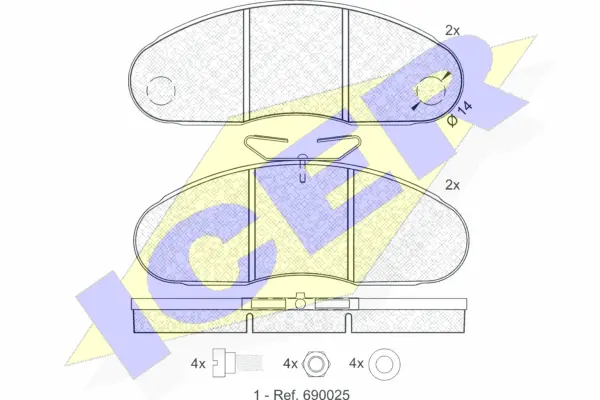 Brake Pad Set, disc brake (140834)
