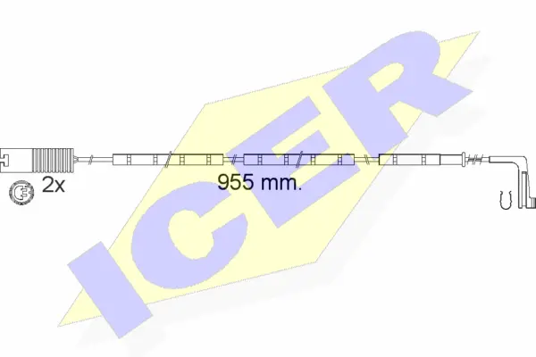 Warning Contact, brake pad wear (610541 E C)