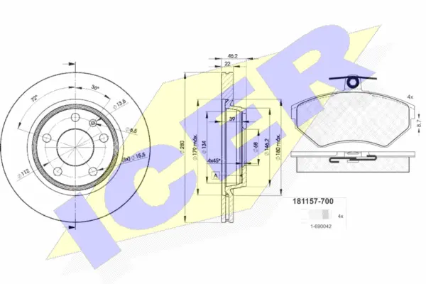 Brake Kit, disc brake (31157-5301)