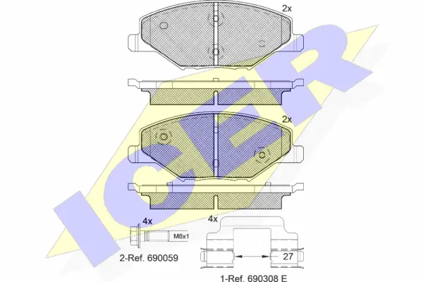 Brake Pad Set, disc brake (182110)