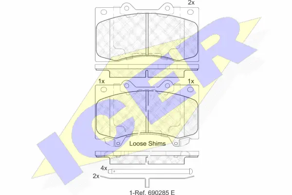 Brake Pad Set, disc brake (182051)