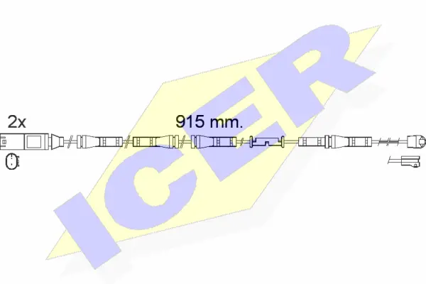 Warning Contact, brake pad wear (610557 E C)