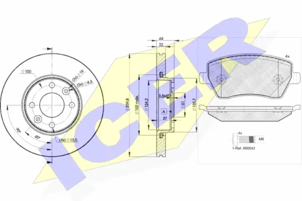 Brake Kit, disc brake (31534-7795)