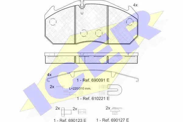 Brake Pad Set, disc brake (151040-113)