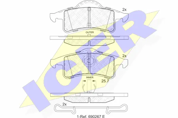 Brake Pad Set, disc brake (181399)