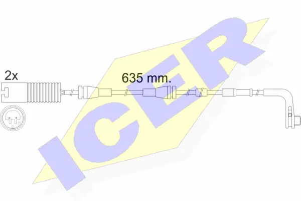Warning Contact, brake pad wear (610474 E C)