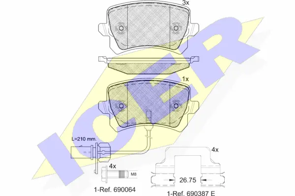 Brake Pad Set, disc brake (181857-203)