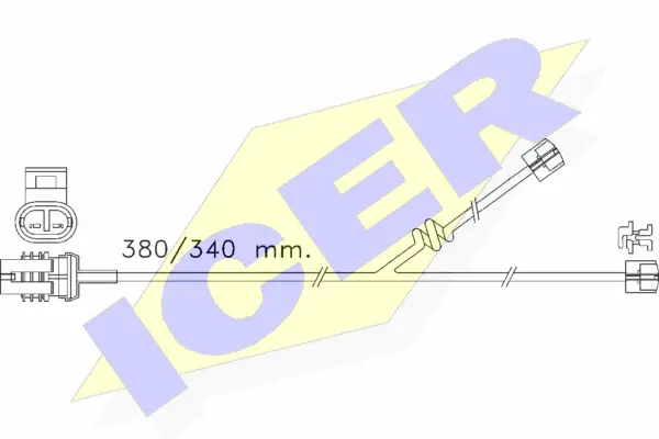 Warning Contact, brake pad wear (610356 E C)