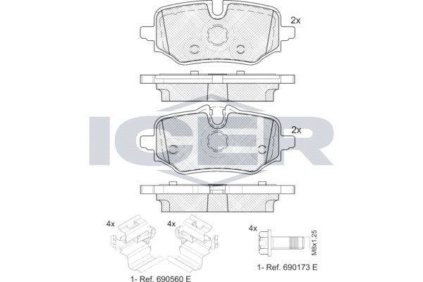 Brake Pad Set, disc brake (182469)