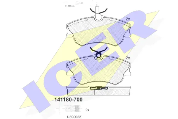 Brake Pad Set, disc brake (141180-700)