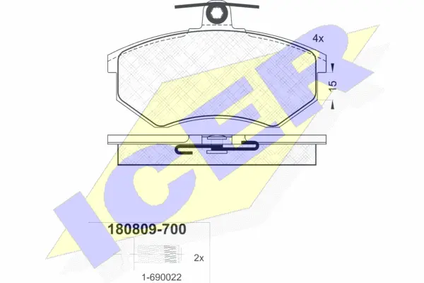 Brake Pad Set, disc brake (180809-700)