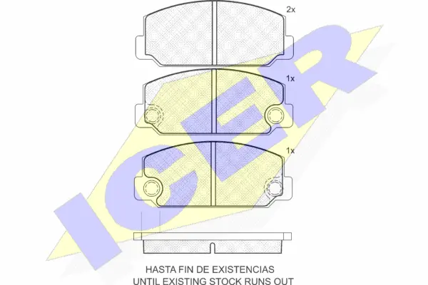 Brake Pad Set, disc brake (180195)