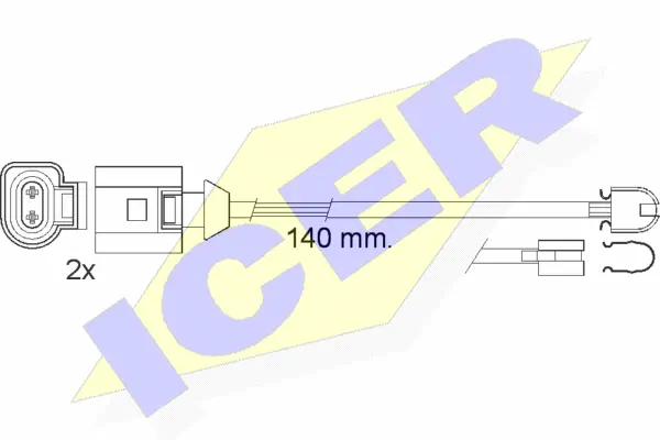 Warning Contact, brake pad wear (610547 E C)