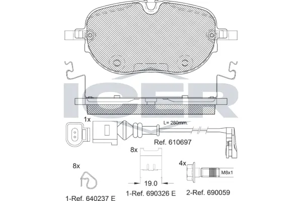 Brake Pad Set, disc brake (182390)
