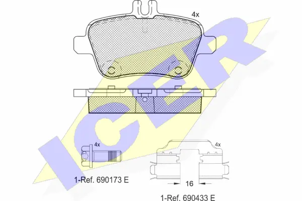 Brake Pad Set, disc brake (182039-067)