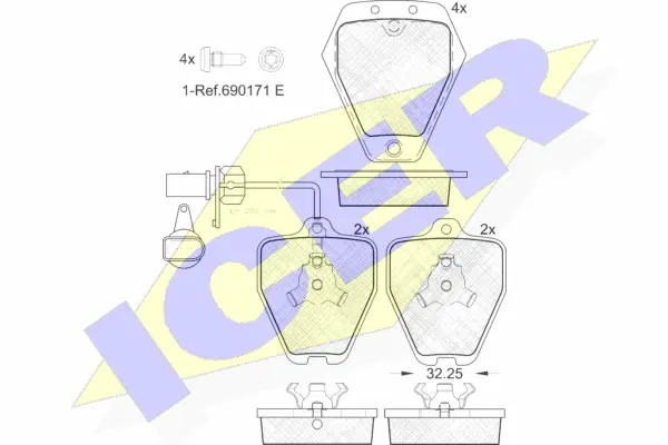 Brake Pad Set, disc brake (181694)