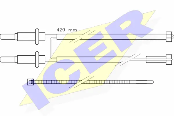 Warning Contact, brake pad wear (610114 E C)